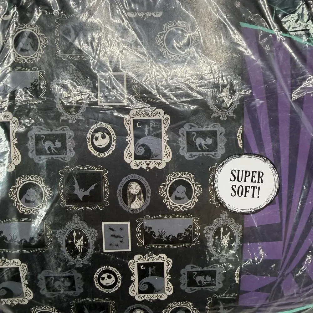 Disney The Nightmare Before Christmas Spooky Portraits Throw Blanket New